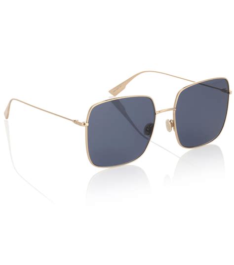 dior stellaire 1 square sunglasses blogger|DiorStellaire1 Gold Metal with Blue Lacquer Square Sunglasses.